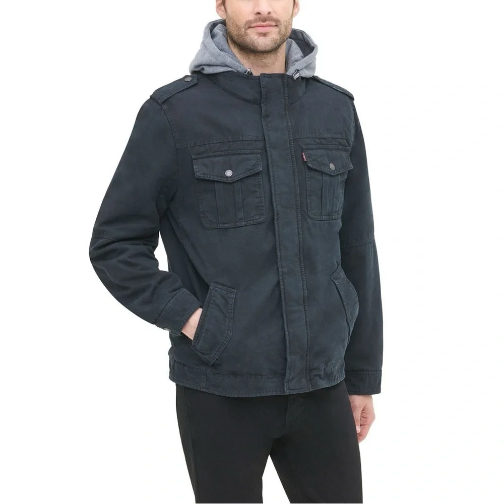 Levi's Cotton Sherpa Lined Trucker Jacket in MILITARY GREEN Size M Coat